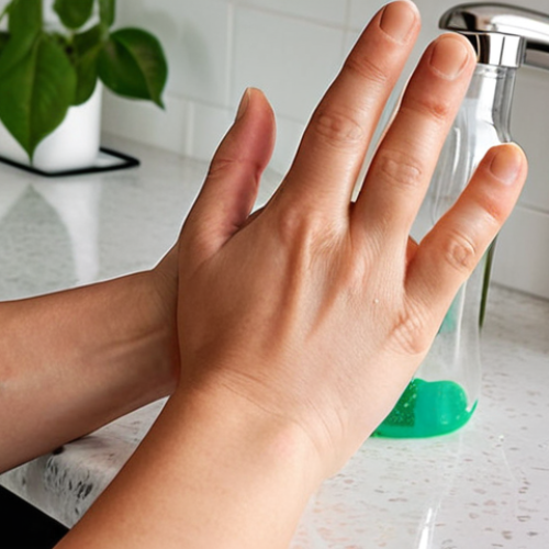 Home 7 **Image Prompt 1: The Revelation of pH Imbalance**
**Description:** A close-up shot of a person's hands (clean, yet subtly showing a hint of dryness or mild irritation on the skin) touching a natural cleaning product bottle or a freshly washed fabric. The background features various natural cleaning ingredients like vinegar, baking soda, or citrus, arranged neatly on a kitchen counter, but there's a slight sense of questioning or subtle frustration on the person's implied expression (if face is visible, or conveyed through body language). A translucent, glowing representation of a pH scale or a single pH test strip hovers subtly over the scene, hinting at the hidden factor that needs to be understood. The lighting is bright and clean, yet the mood conveys a moment of realization or the cusp of discovery.
**Keywords:** Natural cleaning products, skin irritation, fabric dullness, pH balance, hidden factor, discovery moment, home cleaning, questioning, subtle frustration, kitchen counter, organic ingredients, translucent glow.