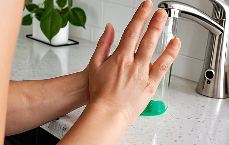**Image Prompt 1: The Revelation of pH Imbalance**
**Description:** A close-up shot of a person's hands (clean, yet subtly showing a hint of dryness or mild irritation on the skin) touching a natural cleaning product bottle or a freshly washed fabric. The background features various natural cleaning ingredients like vinegar, baking soda, or citrus, arranged neatly on a kitchen counter, but there's a slight sense of questioning or subtle frustration on the person's implied expression (if face is visible, or conveyed through body language). A translucent, glowing representation of a pH scale or a single pH test strip hovers subtly over the scene, hinting at the hidden factor that needs to be understood. The lighting is bright and clean, yet the mood conveys a moment of realization or the cusp of discovery.
**Keywords:** Natural cleaning products, skin irritation, fabric dullness, pH balance, hidden factor, discovery moment, home cleaning, questioning, subtle frustration, kitchen counter, organic ingredients, translucent glow.