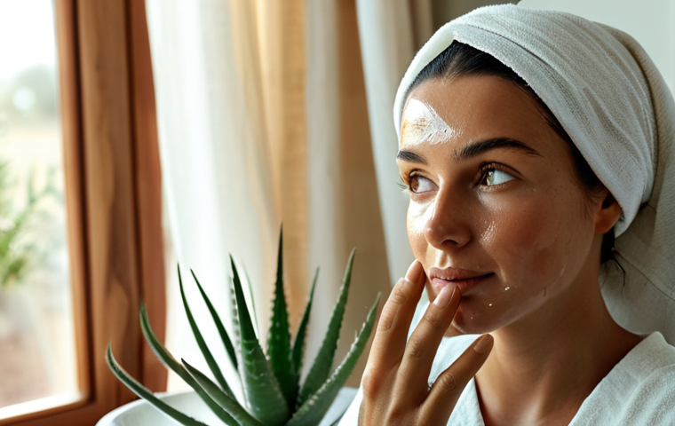 Natural Oils for Skin**

"Close-up of a fully clothed woman with radiant, healthy skin, applying Argan oil to her face in a serene, earthy-toned bathroom. Focus on the glowing skin and the natural texture of the oil.  Background includes natural light filtering through sheer curtains, small potted aloe vera plant.  Safe for work, appropriate content, professional skincare advertisement, perfect anatomy, natural proportions, well-formed hands, proper finger count, modest clothing, high quality."

**