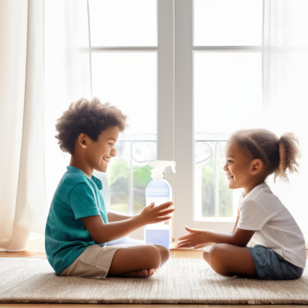 가정에서 친환경 세제를 사용하는 이유 - **Prompt 1: Joyful Children in a Naturally Clean Home**
    A bright, inviting living room filled wi...